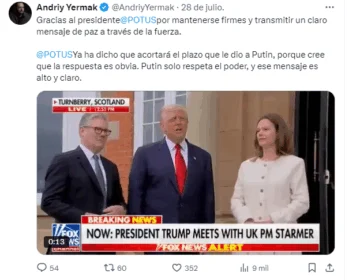 Trump da '10 o 12 días' a Putin para llegar a un acuerdo de alto el fuego con Ucrania