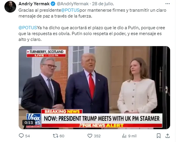 Trump da '10 o 12 días' a Putin para llegar a un acuerdo de alto el fuego con Ucrania Trump da '10 o 12 días' a Putin para llegar a un acuerdo de alto el fuego con Ucrania