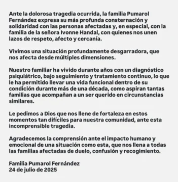 Familia Pumarol Fernández expresa consternación por tragedia en Naco y llama a la comprensión
