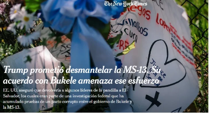 Revela pacto secreto de Bukele con pandilleros que Trump devolverá al centroamericano