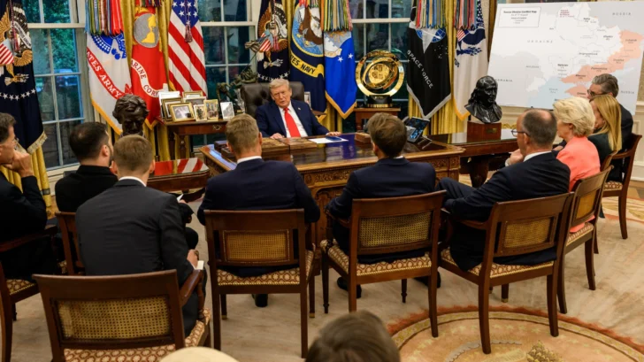 El papel crucial que juega un mapa de la guerra de Ucrania visto en la Casa Blanca en la visión de Trump sobre el conflicto