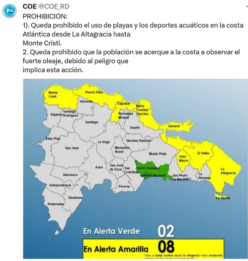 Huracán Erin, degradado este domingo a categoría 3, azota el Caribe con lluvias