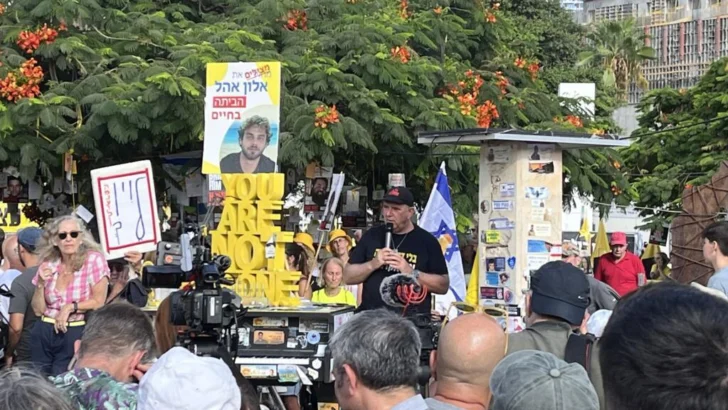 Multitudinaria manifestación en Israel en apoyo a los rehenes en Gaza