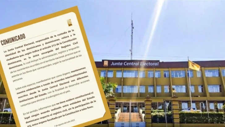 JCE recuerda está facultado en exclusiva para resguardar el Registro Civil