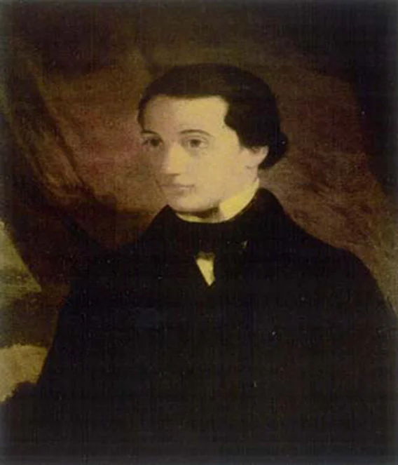  Óleo de Eugenio María de Hostos a los 19 años mientras estudiaba leyes en Madrid, España.