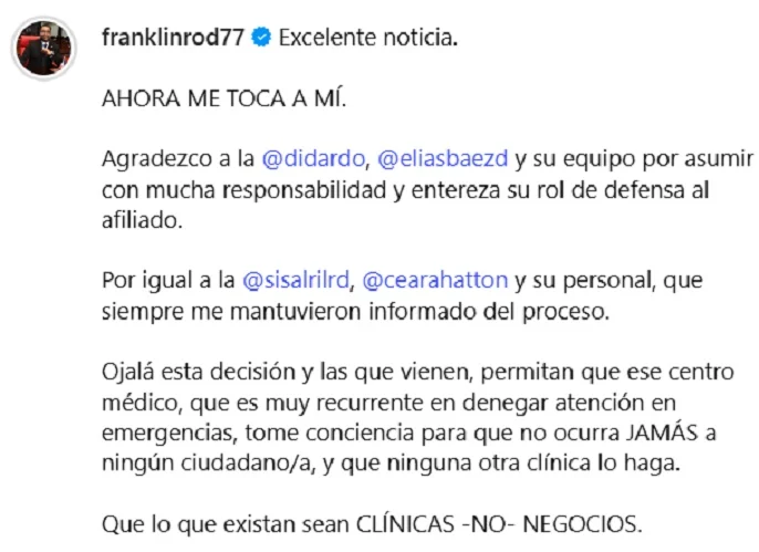 Clínica deberá indemnizar con RD$2,1 millones a exsenador herido en Jet Set