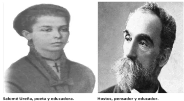  Salomé Ureña y Eugenio María de Hostos.