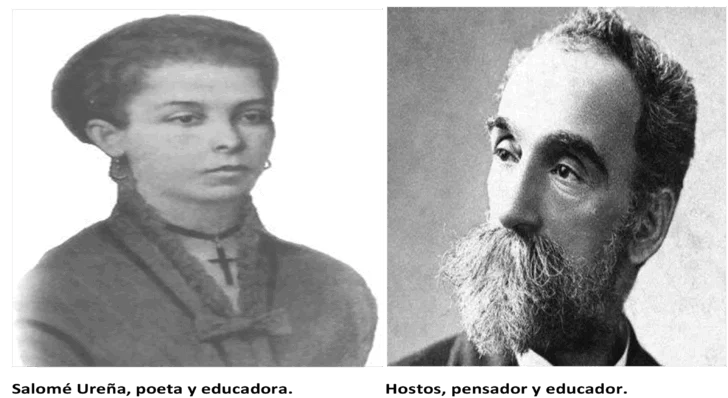  Salomé Ureña y Eugenio María de Hostos.