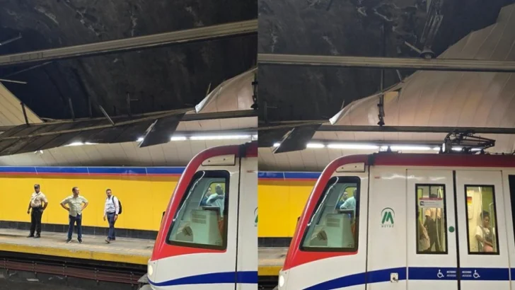 Desprendimiento de plafón de plástico del techo de estación no representó riesgos
