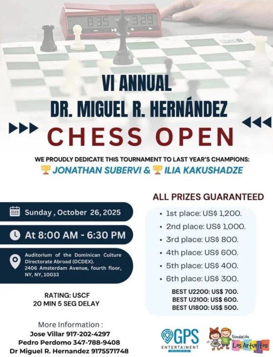 Realizarán VI Torneo Abierto de Ajedrez Dr. Miguel R. Hernández Realizarán VI Torneo Abierto de Ajedrez Dr. Miguel R. Hernández