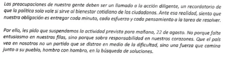 Abinader pide al PRM suspender actividad de este viernes por 5 años de gobierno