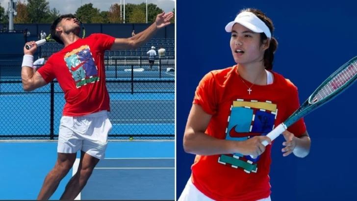 Alcaraz y Sinner este martes en dobles mixto tras final desabrida de Cincinnati