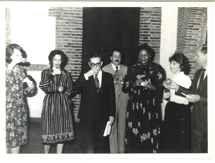  Recepción INSTRAW, 1983. A la izquierda, Vilma Espin.