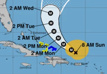 Huracán Erin, degradado este domingo a categoría 3, azota el Caribe con lluvias