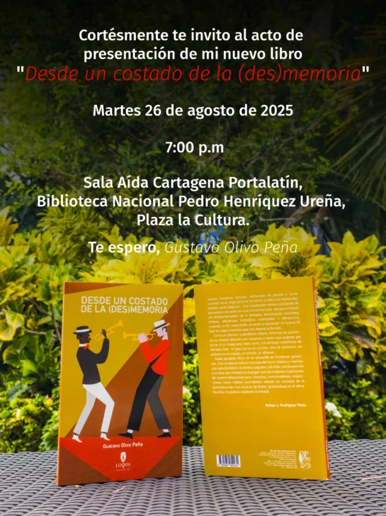 Gustavo Olivo Peña informa de la puesta en circulación del libro “Desde un costado de la (des)memoria”