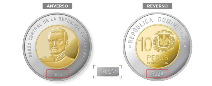 Banco Central emite monedas de 10 pesos