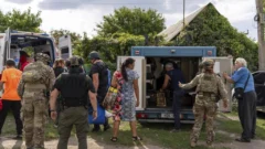 Evacuación de localidades cercanas al frente, al este de Ucrania