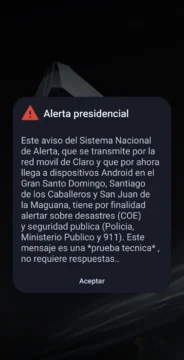 Inician prueba de alerta presidencial para emergencias con mensajes móviles