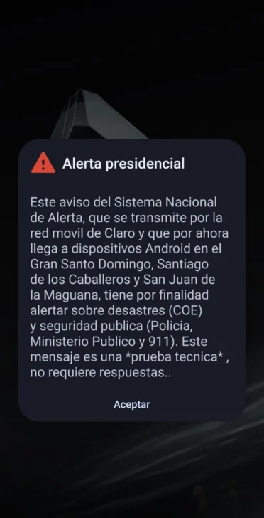 Inician prueba de alerta presidencial para emergencias con mensajes móviles Inician prueba de alerta presidencial para emergencias con mensajes móviles