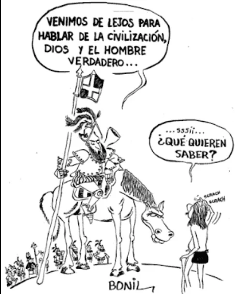  BONIL, Javier Bonilla, uno de los más importantes caricaturistas de Ecuador de finales del siglo XX e inicios del XXI. Dibujo de la serie publicada en el diario 