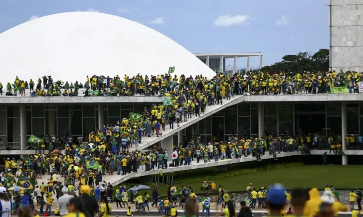 Golpistas brasileños en el Congreso, en Brasilia. Marcelo Camargo/Agência Brasil