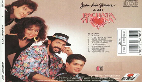  Con Bachata Rosa de Juan Luis Guerra y 4.40 se inició la internacionalización de la bachata de República Dominicana.