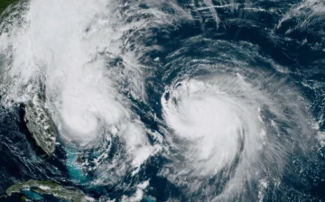 Efecto Fujiwhara: huracanes Imelda y Humberto bailan en el Atlántico