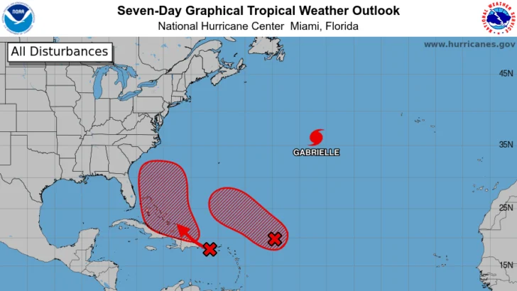 El huracán Gabrielle se debilita mientras el NHC vigila dos sistemas con dirección a EEUU El huracán Gabrielle se debilita mientras el NHC vigila dos sistemas con dirección a EEUU