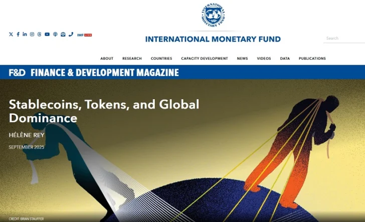 Revista del FMI sobre monedas digitales: 'Stablecoins, tokens y dominio global'