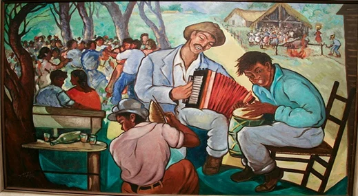  Fiesta campesina del pintor santiaguero Yoryi Morel.