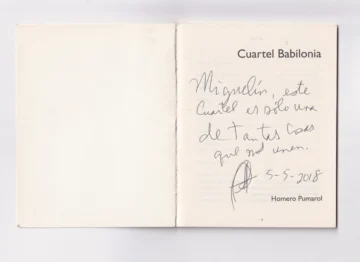 Una dedicatoria de Homero Pumarol