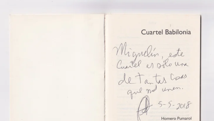 Una dedicatoria de Homero Pumarol