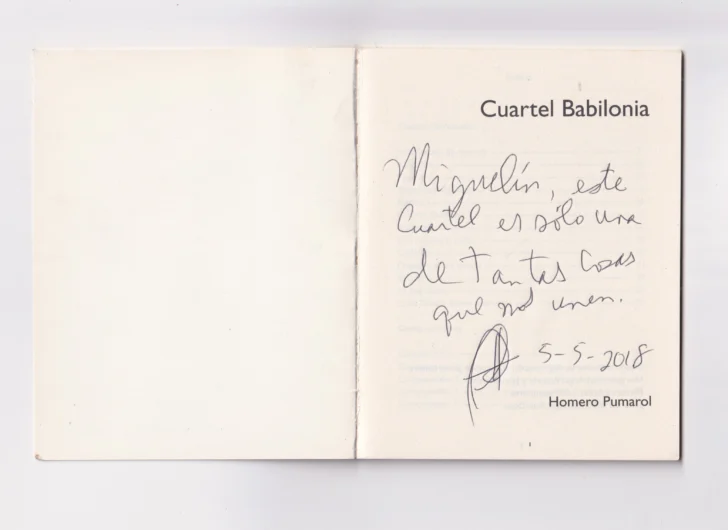 Una dedicatoria de Homero Pumarol