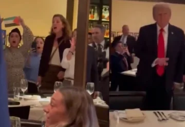 'Hitler de nuestros días” le gritan a Trump en un restaurante de Washington