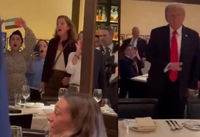 'Hitler de nuestros días” le gritan a Trump en un restaurante de Washington