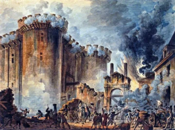  La toma de La Bastilla, en el comienzo de la Revolución Francesa.
