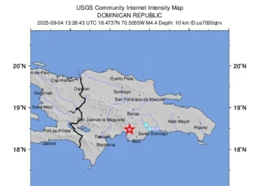 Se registra temblor de 4.4 en San José de Ocoa Se registra temblor de 4.4 en San José de Ocoa