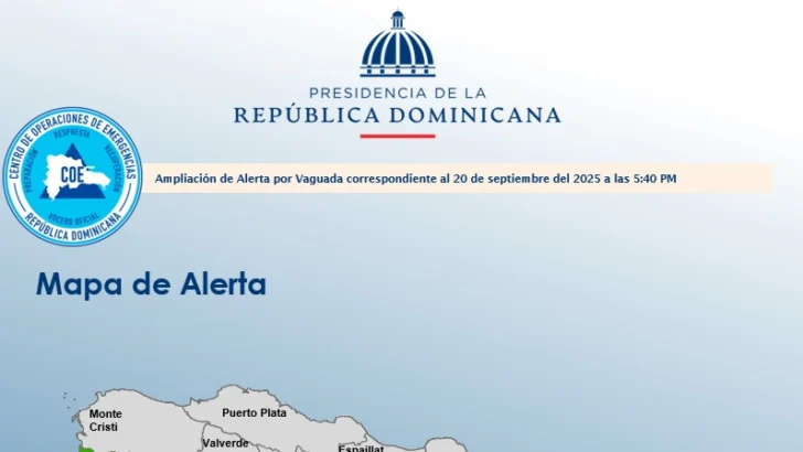 COE eleva a ocho el número de provincias en alerta verde