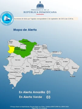 COE coloca una provincia en alerta amarilla y mantiene tres en verde