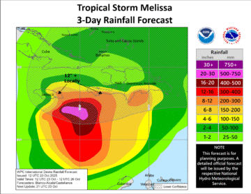 ¿Qué muestran los modelos sobre la trayectoria 'incierta' de la tormenta Melissa?