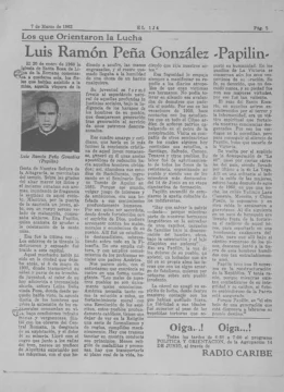 Luis Ramón Peña González, (Papilín): Mártir Movimiento Clandestino '14 de Junio'