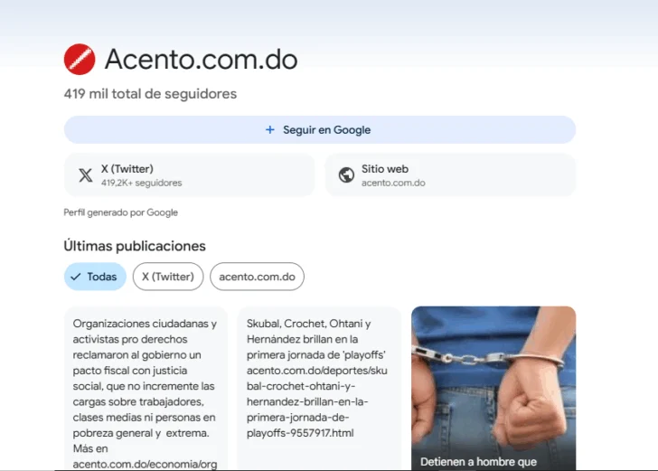 Así puedes ver las principales noticias de Acento con Google Discover