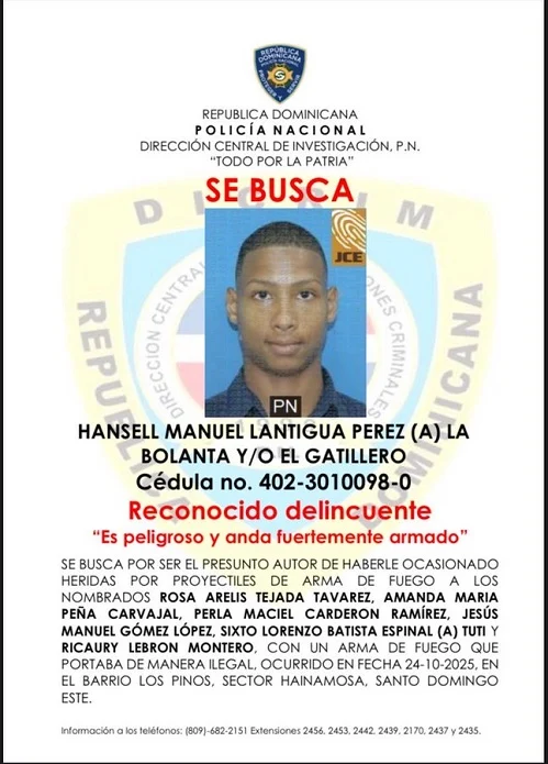 La Policía activa la búsqueda de 'La Bolanta' acusado de herir a 6 personas en un tiroteo La Policía activa la búsqueda de 'La Bolanta' acusado de herir a 6 personas en un tiroteo