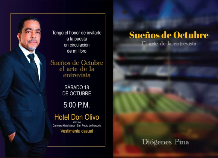 Diógenes Pina pondrá en circulación el libro “Sueños de octubre, el arte de la entrevista”