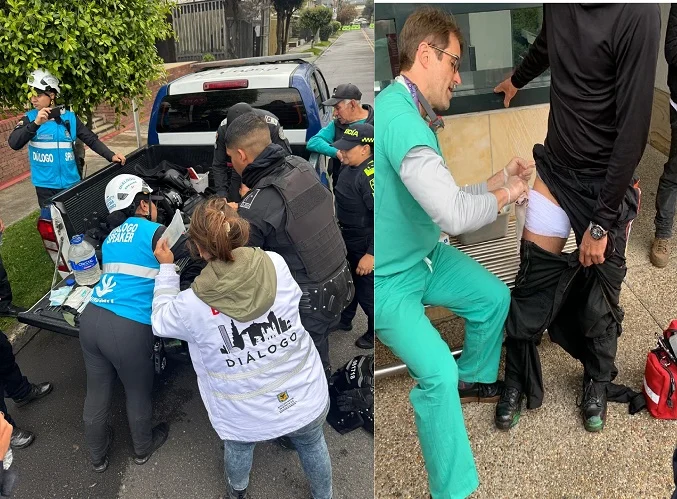Indígenas hieren con flechas a policías en protesta ante Embajada de EEUU Indígenas hieren con flechas a policías en protesta ante Embajada de EEUU