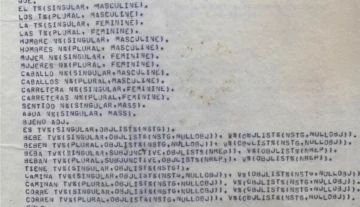 Fig. 2. Objetos terminales de la lengua y el habla, lexicón, y sus atributos.