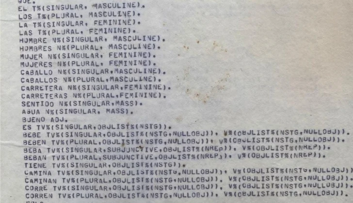  Fig. 2. Objetos terminales de la lengua y el habla, lexicón, y sus atributos.