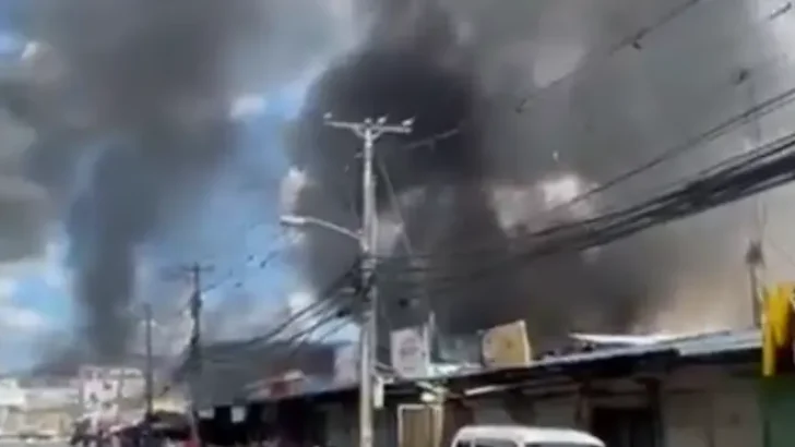 Incendio destruye negocios en mercado municipal de San Francisco de Macorís