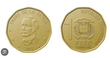  Monedas de un peso dominicano, que circulará desde el lunes 6.