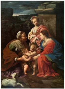  Simon Vouet: Madonna con el niño y el pequeño Juan. Acompañan Santa catalina y Santa Elizabeth. (Archivos del autor).